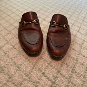 Gucci Slides. Dark Brown. Size 38.5.